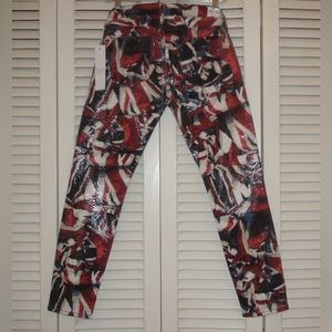 Hudson Krista Crop Super Skinny Patriotic Jeans